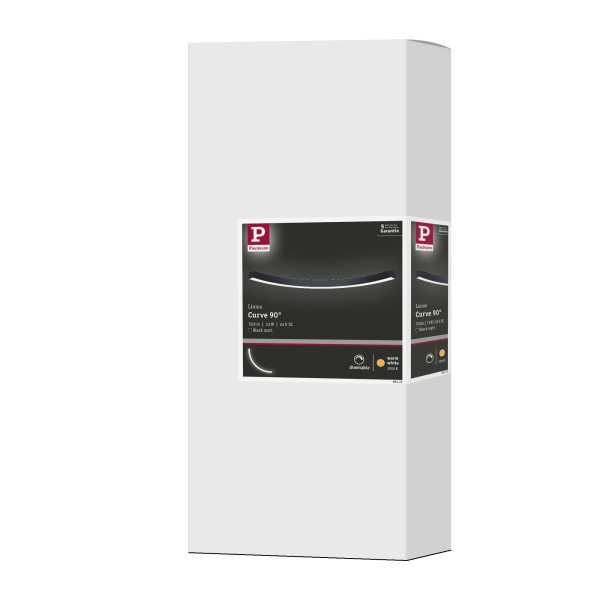 Linion canal lumineux courbe 90° 12,5w 3000k 24v ral 9004 noir de sécurité - Paulmann - 98172
