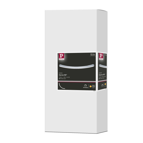 Linion canal lumineux courbe 90° 12,5w 3000k 24v ral 9006 aluminium blanc - Paulmann - 98177