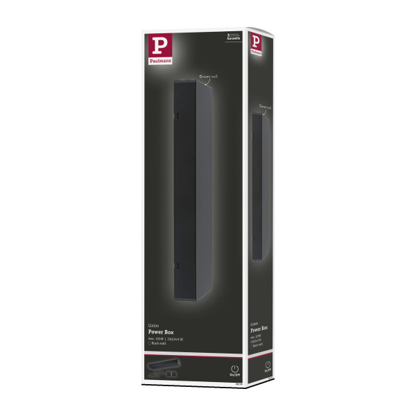 Linion power box max.60w 60va dc 24v ral 9004 noir de sécurité - Paulmann - 98206