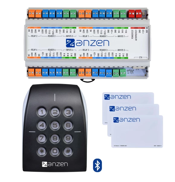 Pack contrôle d'accès : 1 centrale, 1 lect. bt osdp avec clavier codé + 3 badges - Aiphone - AZPACKBLUEAC