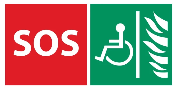 Jeu de 2 stickers (sos & pmr sur fond vert) pour platine ix - Aiphone - EASIX