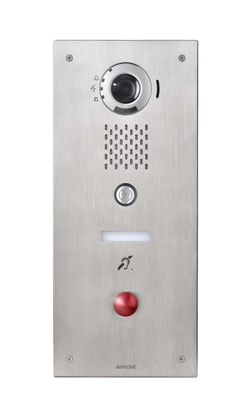 Platine ip, 1bp normal + 1 bp d'urgence rouge champignon pour centres de secours - Aiphone - IXDVFLBPR