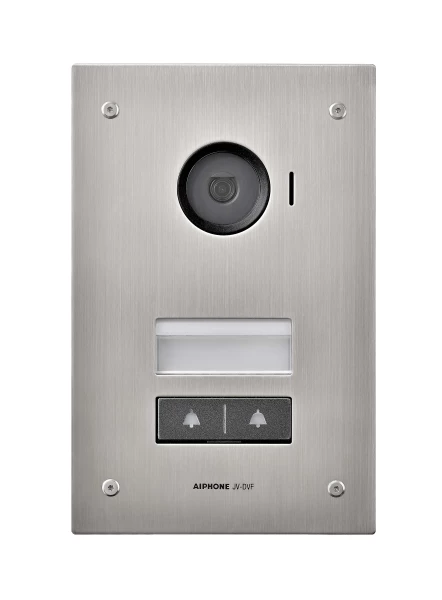 Platine jv vidéo, encastrée, avec 2 boutons d'appel pour 2 moniteurs jv1md - Aiphone - JV2DVF