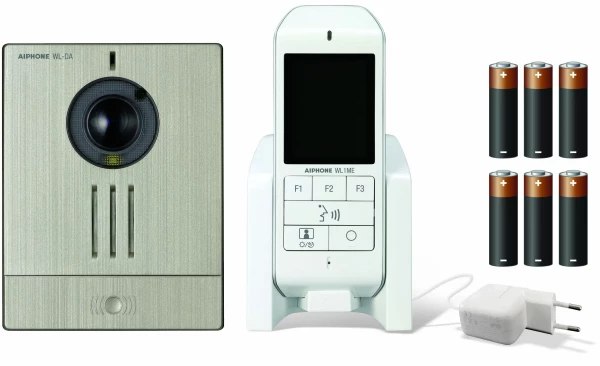 Carillon vidéo ss fil, techno dect avec 6 piles lithium pour la platine fournies - Aiphone - WL11B