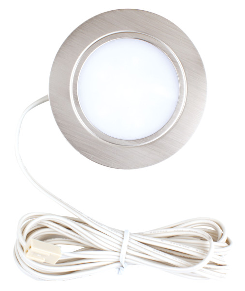 Meubled - encastré ip44 rond fixe alu, led 2w cct 3-4-5000k 200lm - Aric - 51848