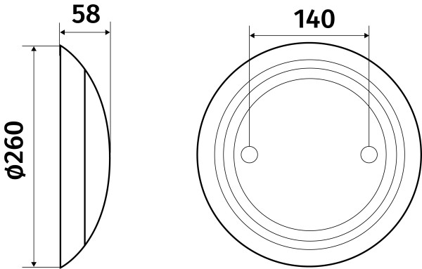 Alizé t1 led 1400lm 4000k hfa blanc - Ebenoid - 072021