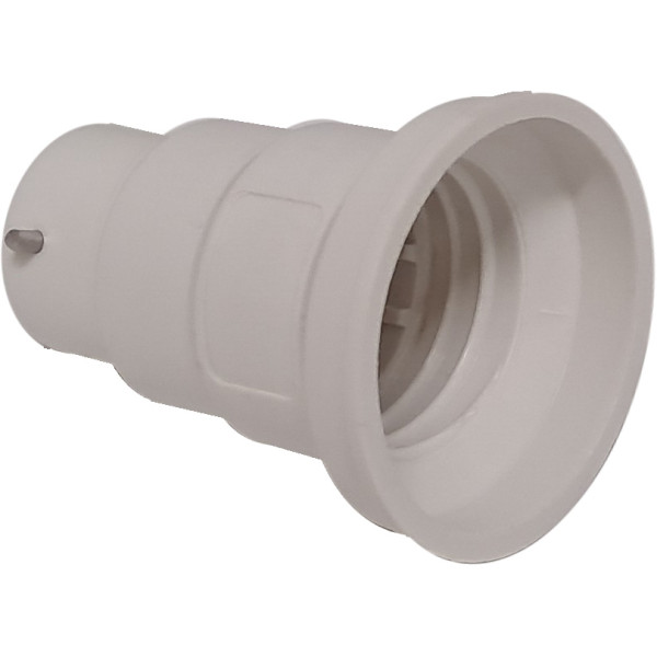 Adapteur douille b22 en e27 blanc - Ebenoid - 112490