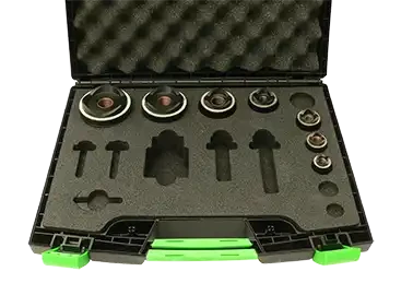 Coffret 7 poinçons et matrices e-vo3, iso 16 à 63, avec axes polydiam et clé - AGI Robur - 011708