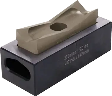 Emporte-pièce rectangle, man./hydr. pour inox, 25,1x29,0 mm - AGI Robur - 015374