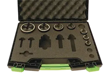 Coffret 9 poinçons et matrices e-vo3+, pe 9 à 48 sans 42, sans axe. - AGI Robur - 016151