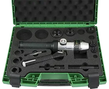 Coffret 5 poinçons et matrices e-vo3+, iso 16à 40, avec appareil hydraulique - AGI Robur - 016167
