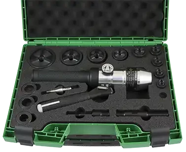 Coffret 7 poinçons et matrices e-vo3+, iso 16à 63, avec appareil hydraulique - AGI Robur - 016172
