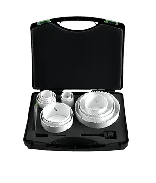 Coffret 13 scies trépans cobalt 16-19-20-21-22-25-29-32-38-48-51-54-60, arbres - AGI Robur - 071107