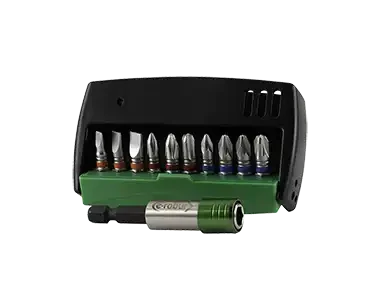 Composition de 10 embouts de vissage 25 mm assortis pz, ph et plats - AGI Robur - 084364