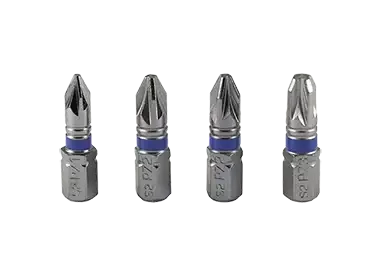 Boite de 4 embouts de vissage 25mm, pz1, 2x pz2, pz3 - AGI Robur - 084391