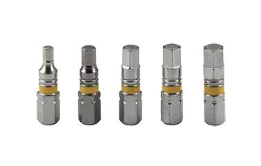 Boite de 5 embouts de vissage 25mm, hex 3-4-5-6-8 mm - AGI Robur - 084395