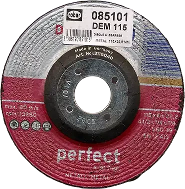 Disque à ébarber le métal diam 115 mm, alésage 22,2 mm, plat - AGI Robur - 085101