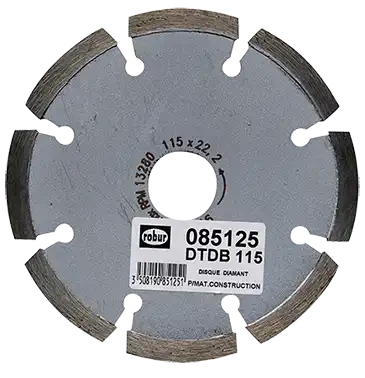 Disque diamant tronçonner matériaux diam. 115mm - AGI Robur - 085125