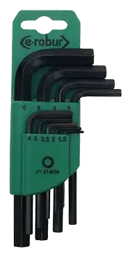 Clé mâle 6 pans en l en étui - AGI Robur - 214059