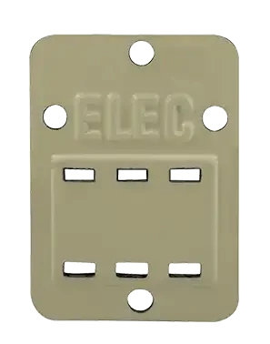 Plaquette alu 25x35 mm estampée elec, emplacement pour 3 caractères. 25 pièces - AGI Robur - 222801