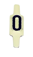 Caractère amovible à languette pliable pour plaquette 222801. chiffre 0. par 25  - AGI Robur - 222810