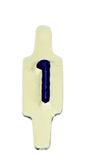 Caractère amovible à languette pliable pour plaquette 222801. chiffre 1. par 25  - AGI Robur - 222811