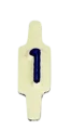 Caractère amovible à languette pliable pour plaquette 222801. chiffre 1. par 25  - AGI Robur - 222811
