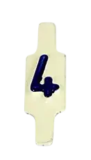 Caractère amovible à languette pliable pour plaquette 222801. chiffre 4. par 25  - AGI Robur - 222814