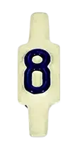 Caractère amovible à languette pliable pour plaquette 222801. chiffre 8. par 25  - AGI Robur - 222818