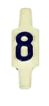 Caractère amovible à languette pliable pour plaquette 222801. chiffre 8. par 25  - AGI Robur - 222818