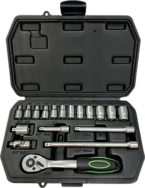 Cliquet et douilles 18 pièces - AGI Robur - 222913