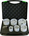 Coffret de 6 scies trépan hss bimétal 40-54-65-68-73-86 mm avec arbre moteur. - AGI Robur - 225103