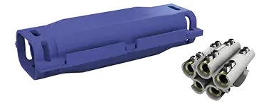 Boite de jonction 0,6/1kv, ipx8, avec gel isolant et connecteurs. 5 p 6-16mm² - AGI Robur - 232012