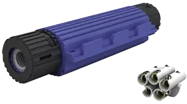 Boite de jonction 0,6/1kv, ip68, avec gel isolant et connecteurs. 5 p 16-25mm² - AGI Robur - 232042