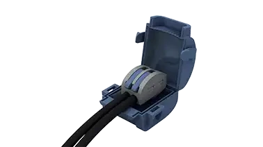 2 mini boite de jonction 0,6kv, 32a ipx8, avec gel isolant et borne rapides, 1x2 - AGI Robur - 232048