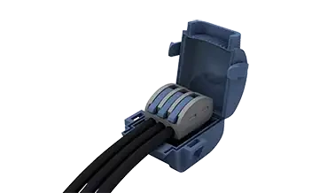 2 mini boite de jonction 0,6kv, 32a ipx8, avec gel isolant et borne rapides, 1x3 - AGI Robur - 232050