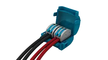 1 mini boite de jonction 0,6kv, 32a ipx8, avec gel isolant et borne rapides, 2x2 - AGI Robur - 232052