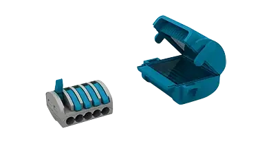 1 mini boite de jonction 0,6kv, 32a ipx8, avec gel isolant et borne rapides, 1x5 - AGI Robur - 232054