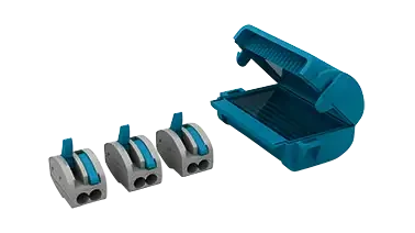 1 mini boite de jonction 0,6kv, 32a ipx8, avec gel isolant et borne rapides, 3x2 - AGI Robur - 232056