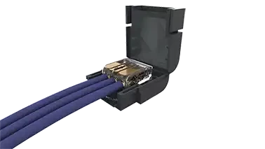 1 mini boite de jonction 0,6kv, 32a ipx8, avec gel isolant et borne rapides, 1x3 - AGI Robur - 232070