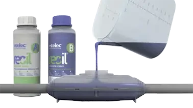 Boite de jonction pour résine resil, raccordement droit. 357x62mm, vol 0,55l - AGI Robur - 233042