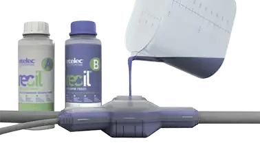 Boite de jonction pour résine resil, dérivation. 360x155mm, vol 1,60l - AGI Robur - 233056