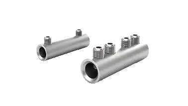 Connecteur cylindrique aluminium étamé nu avec vis acier, 6 - 25 mm² x10 pièces - AGI Robur - 233108