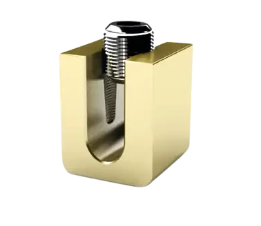 Connecteur laiton en u avec vis acier, 6 - 10 mm² - AGI Robur - 233110