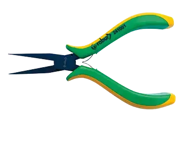 Pince à bec plats longs long 145mm, entrepassée, manches bimatière. - AGI Robur - 241001