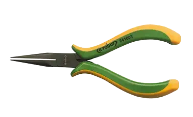 Pince à becs 1/2 ronds long 145mm, entrepassée, manches bimatière. - AGI Robur - 241003