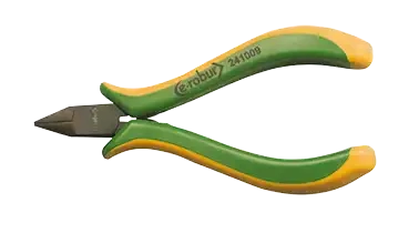 Pince coupante diagonale effilée long 115 mm, entrepassée, manches bimatière. - AGI Robur - 241009