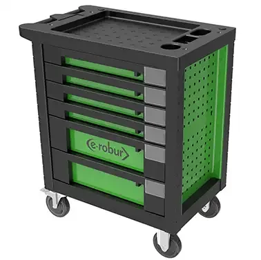 Servante atelier acier 6 tiroirs sur roulettes 460x780x900 mm - AGI Robur - 322016