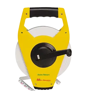 Mesure fibre de verre 50m x 16mm, boîtier abs, manivelle métal surmultipliée x3 - AGI Robur - 331050