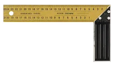 Equerre 200 mm acier trempé laqué et profil aluminium - AGI Robur - 332010